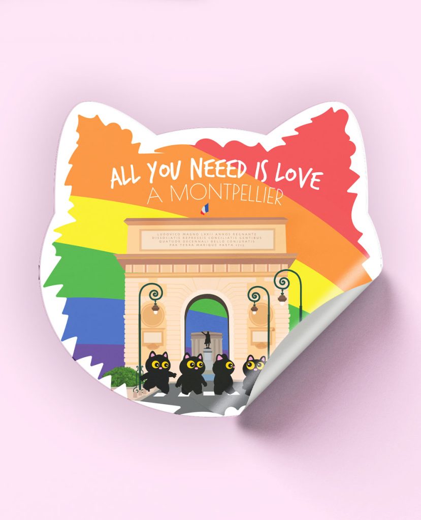 sticker-arc de triomphe montpellier