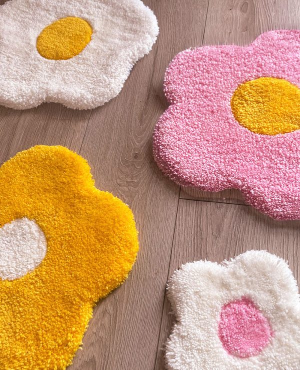 Tapis tufté fleur